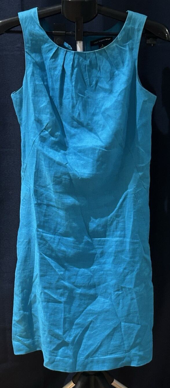 Saint Tropez West Blue Tank Linen Dress Women's size 6